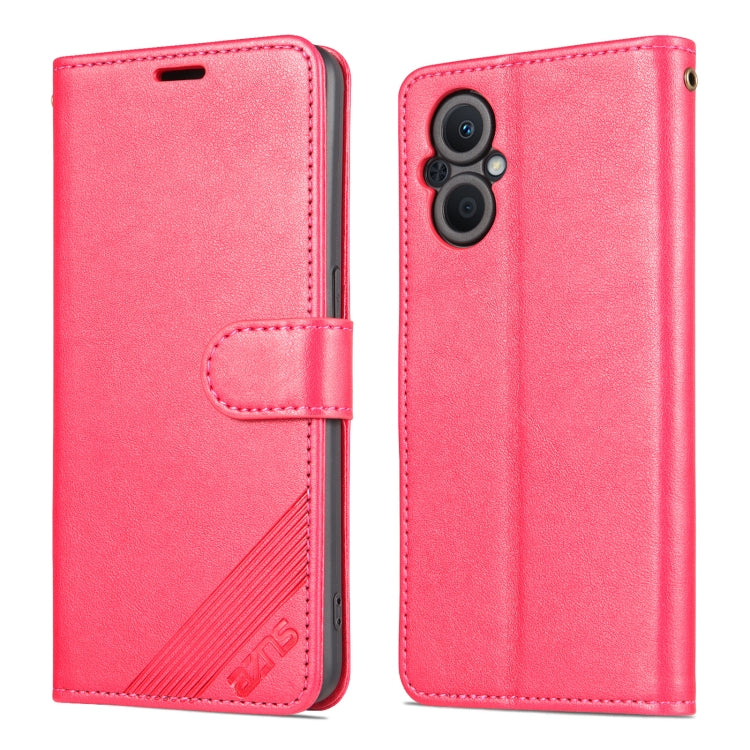 For OnePlus Nord N20 5G AZNS Sheepskin Texture Flip Leather Phone Case(Red)