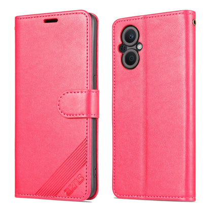 For OnePlus Nord N20 5G AZNS Sheepskin Texture Flip Leather Phone Case(Red)