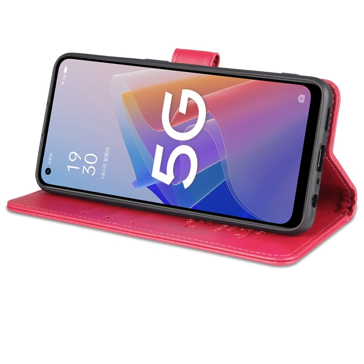 For OnePlus Nord N20 5G AZNS Sheepskin Texture Flip Leather Phone Case(Red)