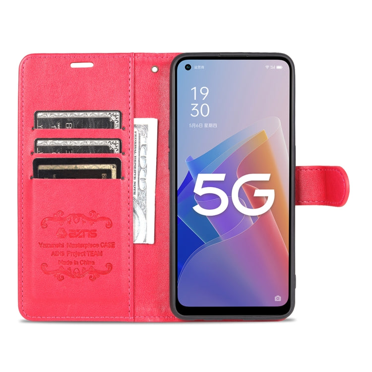 For OnePlus Nord N20 5G AZNS Sheepskin Texture Flip Leather Phone Case(Red)