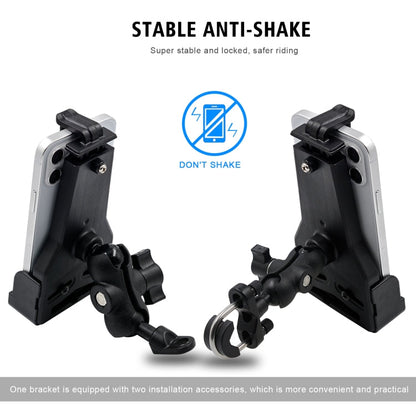 WUPP CS-1287A1 Motorcycle Bike Triangle Fixed Mobile Phone Holder(Black)