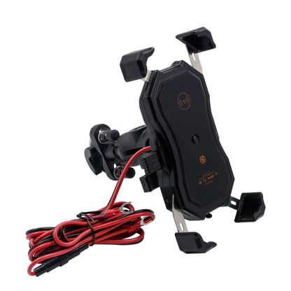 WUPP CS-1288A1 Support de téléphone portable rétractable à un bouton avec chargement sans fil + chargement filaire (noir)