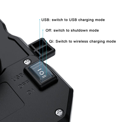 WUPP CS-1288A1 Support de téléphone portable rétractable à un bouton avec chargement sans fil + chargement filaire (noir)
