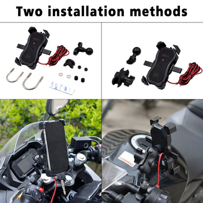 WUPP CS-1288A1 Support de téléphone portable rétractable à un bouton avec chargement sans fil + chargement filaire (noir)