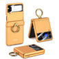For Samsung Galaxy Z Flip3 5G GKK Magnetic Hinged Flip Case with Ring Holder(Orange)