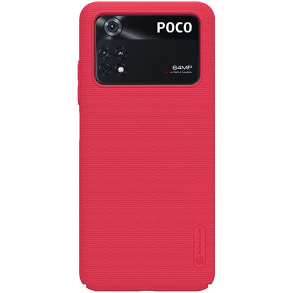 For Xiaomi Poco M4 Pro NILLKIN Frosted PC Phone Case(Red)