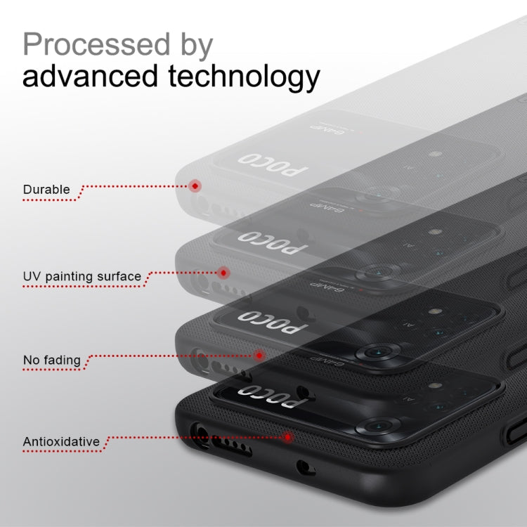 For Xiaomi Poco M4 Pro NILLKIN Frosted PC Phone Case(Red)