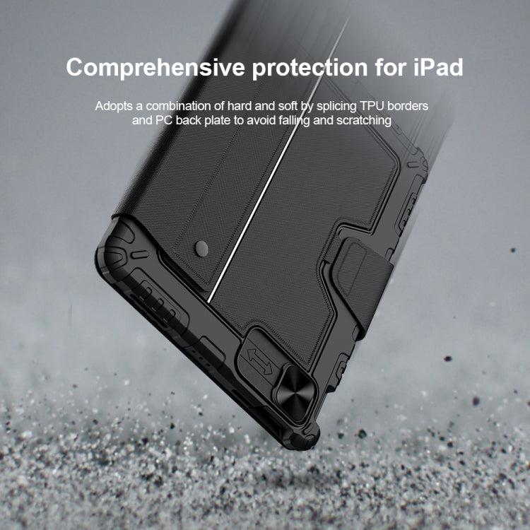Pour iPad Air 10.9 2020 / Air 4 / Air 5 / Pro 11 2020 / 2021 / 2022 Étui intelligent pour tablette avec clavier tactile Bluetooth NILLKIN (noir)