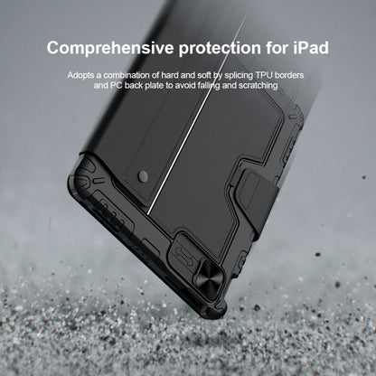 Pour iPad Air 10.9 2020 / Air 4 / Air 5 / Pro 11 2020 / 2021 / 2022 Étui intelligent pour tablette avec clavier tactile Bluetooth NILLKIN (noir)