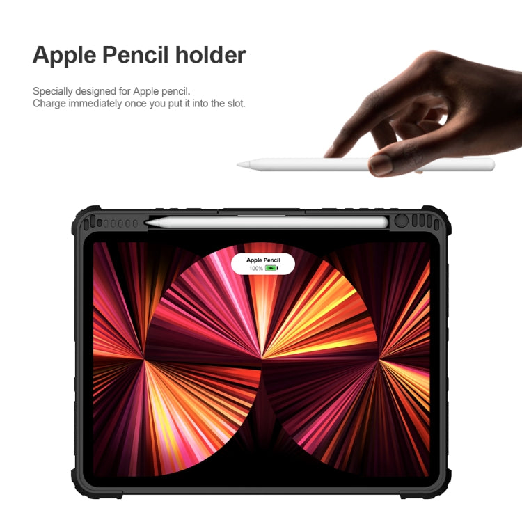 Pour iPad Air 10.9 2020 / Air 4 / Air 5 / Pro 11 2020 / 2021 / 2022 Étui intelligent pour tablette avec clavier tactile Bluetooth NILLKIN (noir)