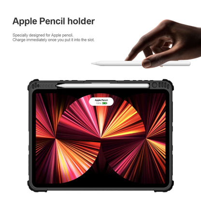 Pour iPad Air 10.9 2020 / Air 4 / Air 5 / Pro 11 2020 / 2021 / 2022 Étui intelligent pour tablette avec clavier tactile Bluetooth NILLKIN (noir)