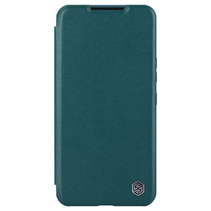 For Samsung Galaxy S22+ 5G NILLKIN QIN Series Pro Sliding Camera Cover Design Leather Phone Case(Green)
