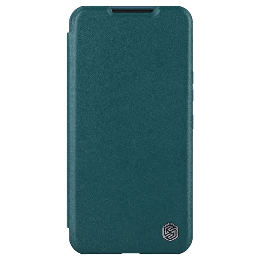 For Samsung Galaxy S22+ 5G NILLKIN QIN Series Pro Sliding Camera Cover Design Leather Phone Case(Green)