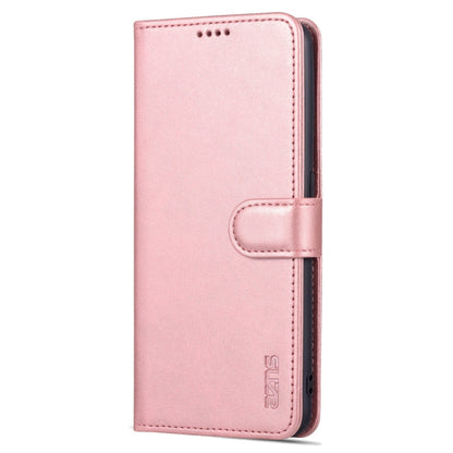 For OPPO Reno7 Global AZNS Skin Feel Calf Texture Flip Leather Phone Case(Rose Gold)