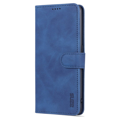 For OPPO Reno7 Global AZNS Skin Feel Calf Texture Flip Leather Phone Case(Blue)
