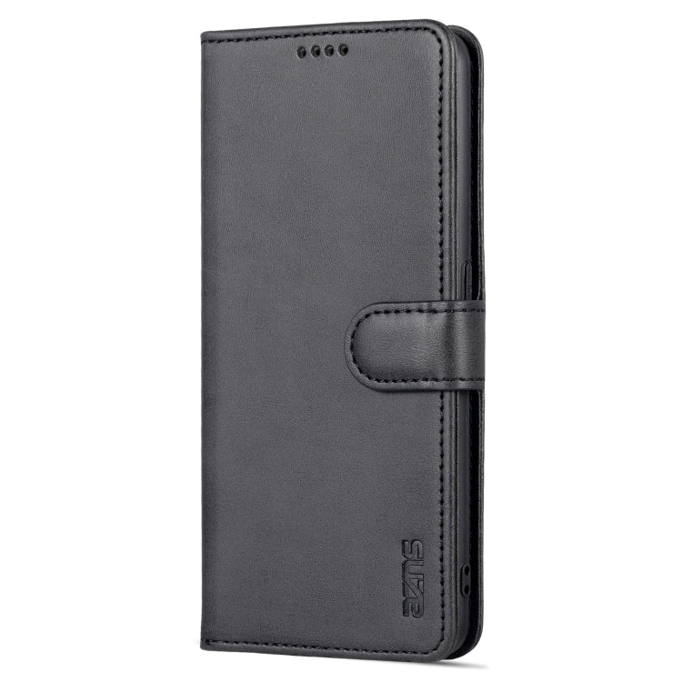 For OPPO Reno7 SE 5G AZNS Skin Feel Calf Texture Flip Leather Phone Case(Black)