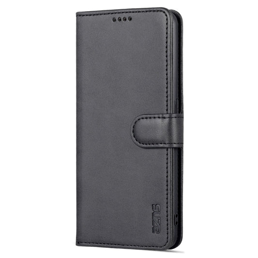 For OPPO Reno7 SE 5G AZNS Skin Feel Calf Texture Flip Leather Phone Case(Black)