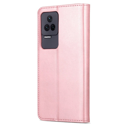 For Xiaomi Redmi K50 / K50 Pro AZNS Skin Feel Calf Texture Flip Leather Phone Case(Rose Gold)