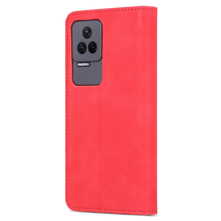 For Xiaomi Redmi K50 / K50 Pro AZNS Skin Feel Calf Texture Flip Leather Phone Case(Red)
