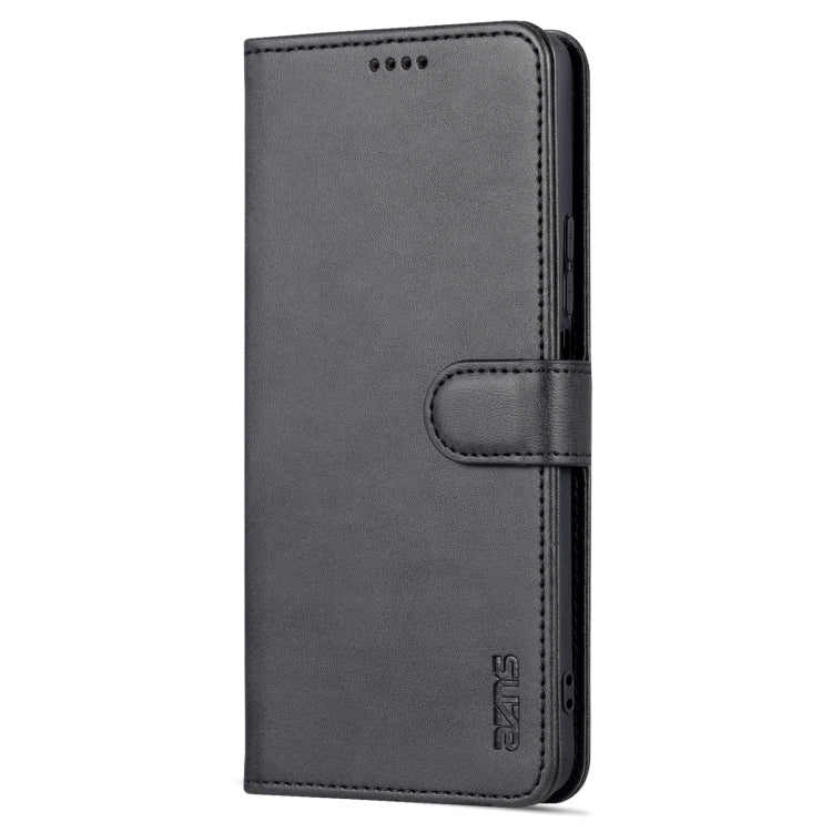 For Xiaomi Redmi K50 / K50 Pro AZNS Skin Feel Calf Texture Flip Leather Phone Case(Black)