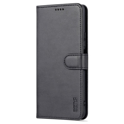 For Xiaomi Redmi K50 / K50 Pro AZNS Skin Feel Calf Texture Flip Leather Phone Case(Black)