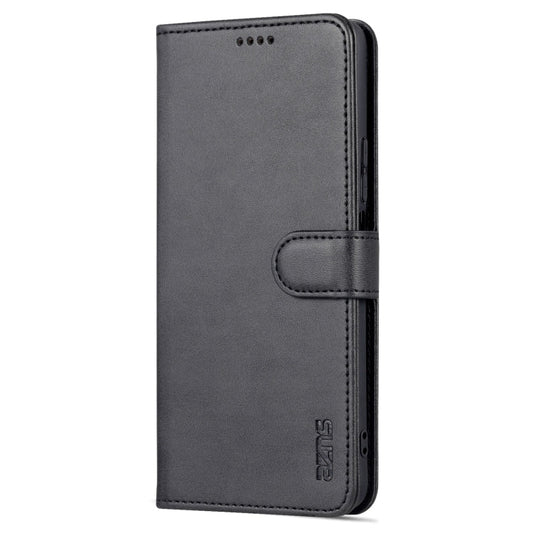 For Xiaomi Redmi K50 / K50 Pro AZNS Skin Feel Calf Texture Flip Leather Phone Case(Black)