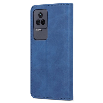 For Xiaomi Redmi K50 / K50 Pro AZNS Skin Feel Calf Texture Flip Leather Phone Case(Blue)
