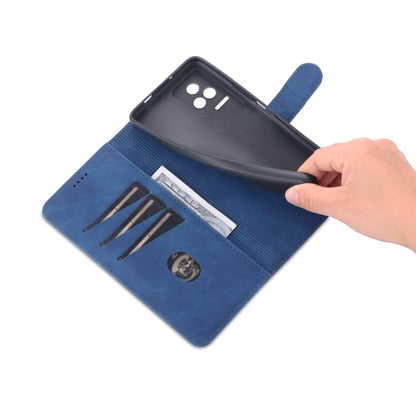 For Xiaomi Redmi K50 / K50 Pro AZNS Skin Feel Calf Texture Flip Leather Phone Case(Blue)