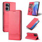 For OPPO Reno7 Global AZNS Magnetic Calf Texture Flip Leather Phone Case(Red)