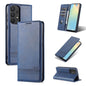 Pour coque de téléphone en cuir AZNS Magnetic Calf Texture Flip pour Samsung Galaxy A73 5G (bleu foncé)