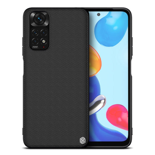 Pour Xiaomi Redmi Note 11 4G Global NILLKIN Housse de téléphone en TPU en Fibre de Nylon Texturée 3D (Noir)