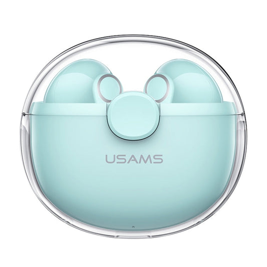 USAMS BU12 TWS Half In-Ear Bluetooth 5.1 Wireless Earphones(Green)