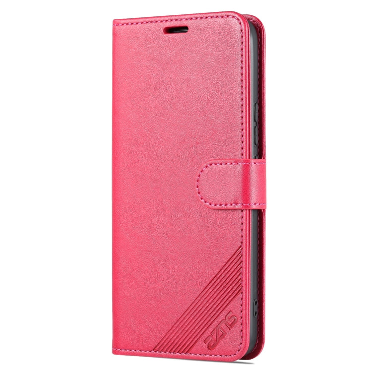 Étui de téléphone en cuir à rabat texturé en peau de mouton AZNS pour Honor Play 30 (rouge)