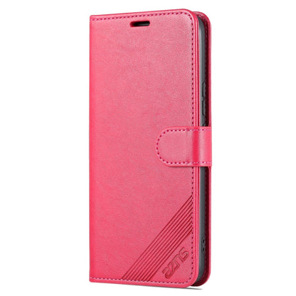 Étui de téléphone en cuir à rabat texturé en peau de mouton AZNS pour Honor Play 30 (rouge)