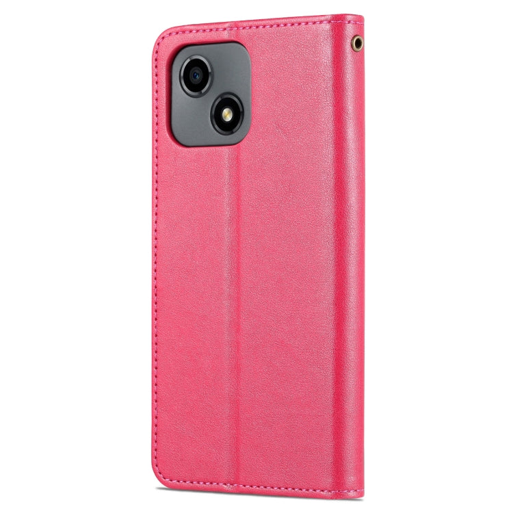 Étui de téléphone en cuir à rabat texturé en peau de mouton AZNS pour Honor Play 30 (rouge)