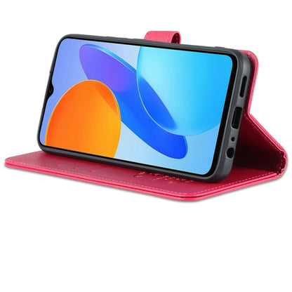 Étui de téléphone en cuir à rabat texturé en peau de mouton AZNS pour Honor Play 30 (rouge)