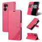 Pour étui de téléphone en cuir à rabat texturé en peau de mouton OPPO K10 AZNS (rouge)