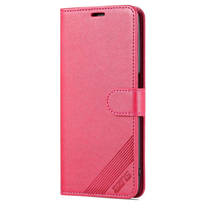 Pour étui de téléphone en cuir à rabat texturé en peau de mouton OPPO K10 AZNS (rouge)