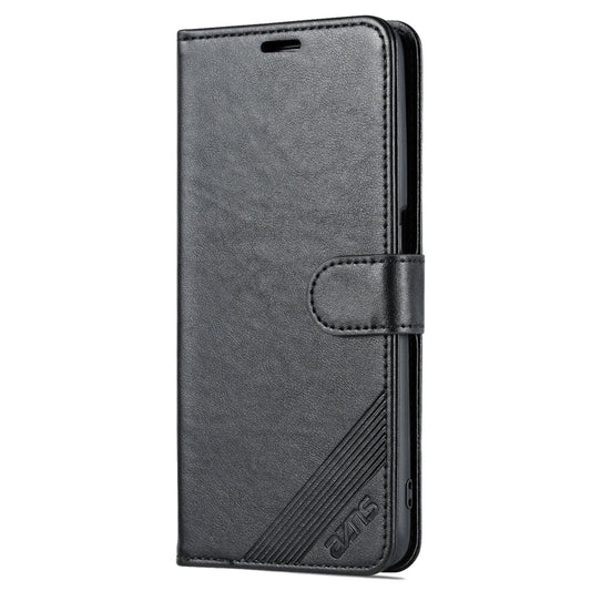 For OPPO K10 AZNS Sheepskin Texture Flip Leather Phone Case(Black)