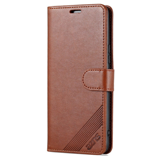 For vivo S15e AZNS Sheepskin Texture Flip Leather Phone Case(Brown)