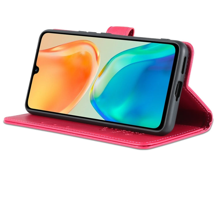 For vivo S15e AZNS Sheepskin Texture Flip Leather Phone Case(Red)