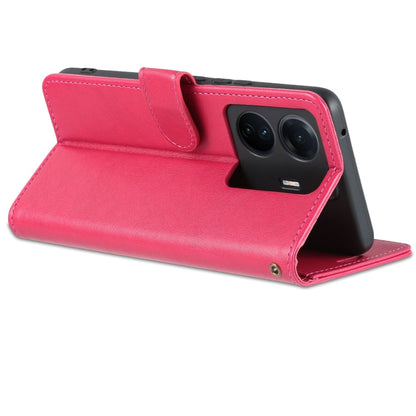 For vivo S15e AZNS Sheepskin Texture Flip Leather Phone Case(Red)