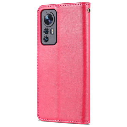 Pour étui de téléphone en cuir rabattable AZNS en texture peau de mouton pour Xiaomi 12 Lite (rouge)