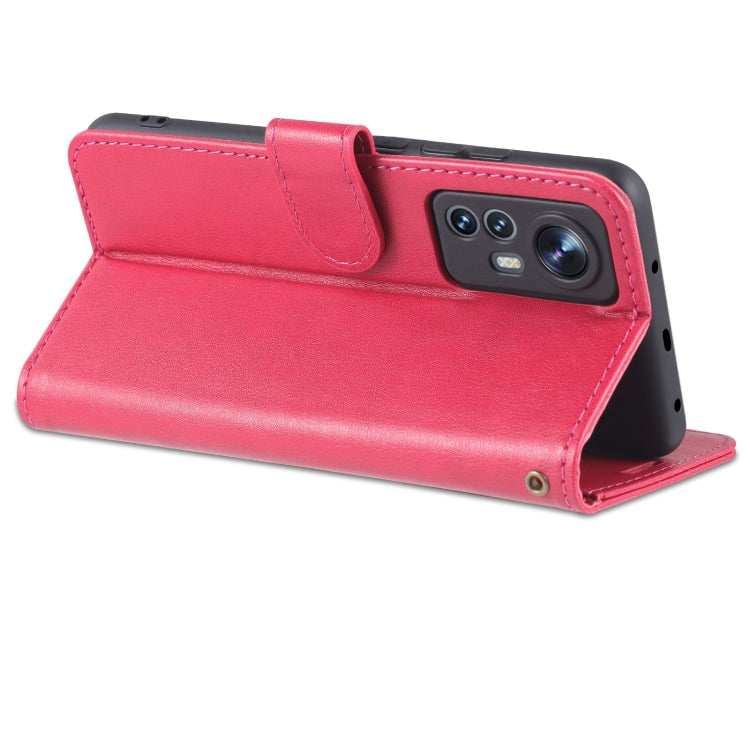 Pour étui de téléphone en cuir rabattable AZNS en texture peau de mouton pour Xiaomi 12 Lite (rouge)