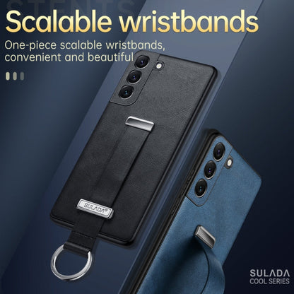 For Samsung Galaxy S22+ 5G SULADA Cool Series PC + Leather Texture Skin Feel Shockproof Phone Case(Blue)