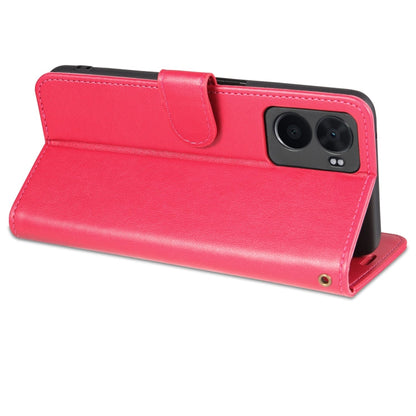 For OPPO A57 5G/Realme Q5i/Realme V23 AZNS Sheepskin Texture Flip Leather Phone Case(Red)