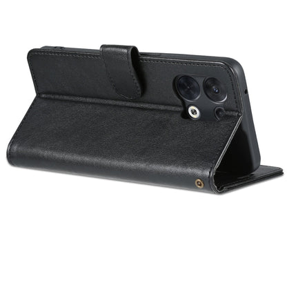 For OPPO Reno8/Reno8 Pro AZNS Sheepskin Texture Flip Leather Phone Case(Black)