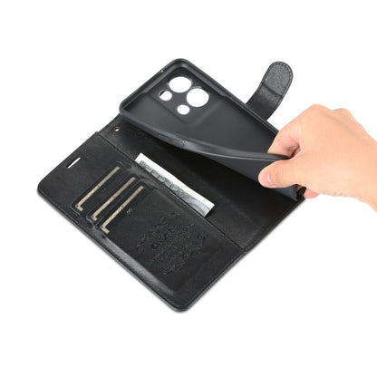 For OPPO Reno8/Reno8 Pro AZNS Sheepskin Texture Flip Leather Phone Case(Black)