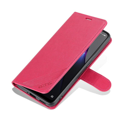 For OPPO Reno8/Reno8 Pro AZNS Sheepskin Texture Flip Leather Phone Case(Red)