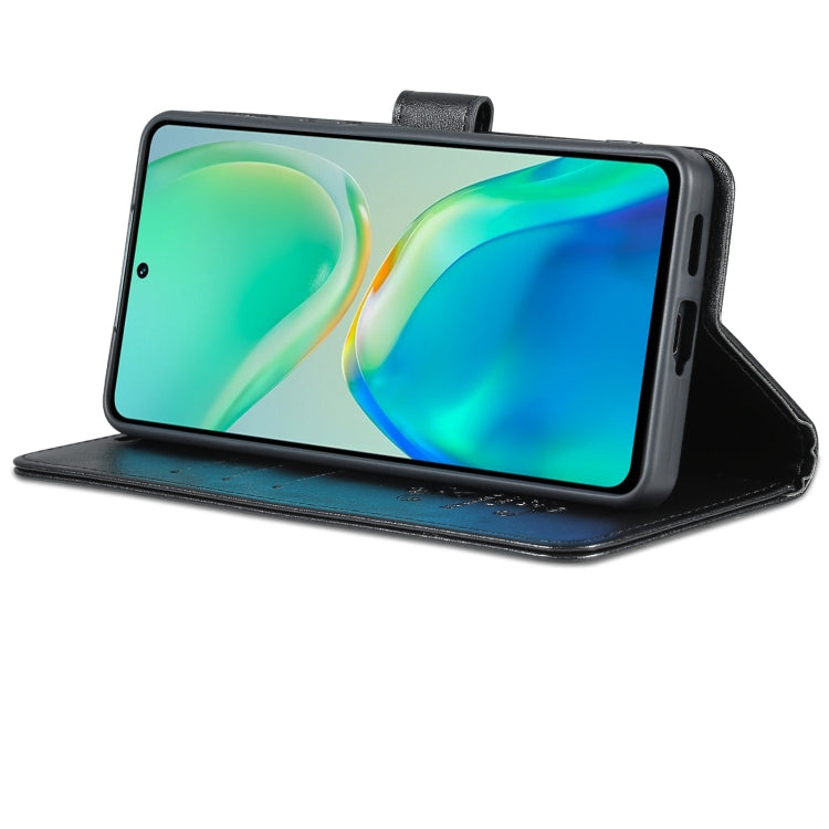 Pour Étui de téléphone en cuir de texture peau de mouton AZNS pour vivo S15 (noir)